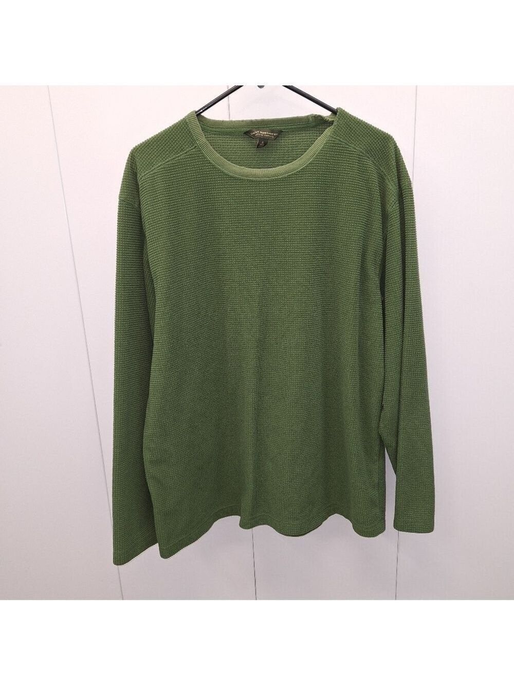 Great Northwestern Green Waffle Knit Thermal Top XL